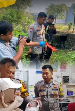 GEMPAR! Bayi Perempuan Ditemukan Terlantar di Samping Sungai Perum Metro Grand Cendana, Polres Cilegon Bergerak Cepat